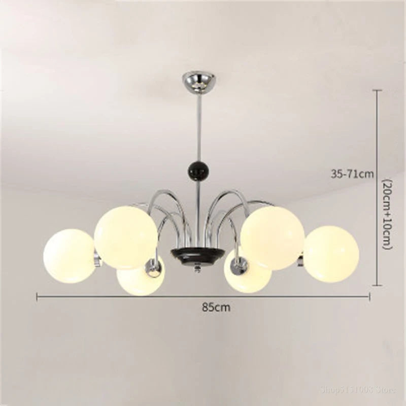 lustre moderne led décoration nordique éclairage intérieur - vue 13 sur 16