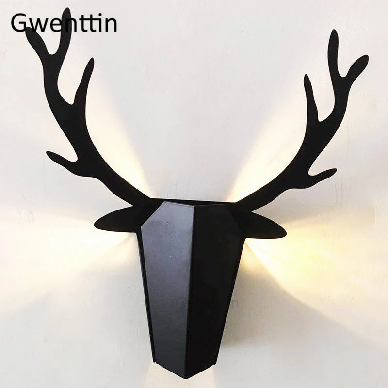 applique murale moderne en forme de bois de cerf décoration intérieure - vue 4 sur 9