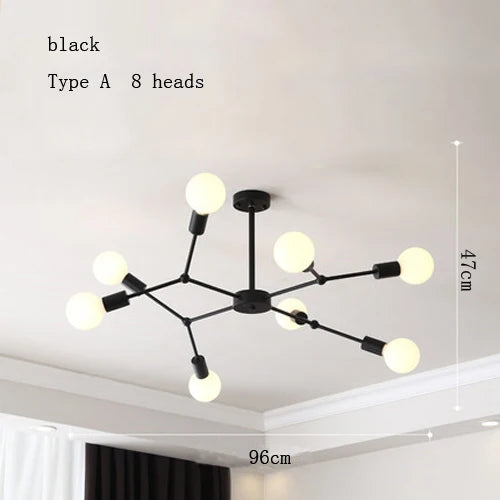 lustre moderne à plusieurs têtes pour intérieur créatif - vue 19 sur 27