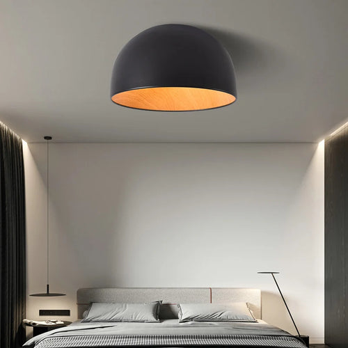 Moderne Simple bois LED lustre lumière balcon couloir créatif grain de bois lampe d'intérieur chambre Luminaires couleurs blanc ou noir - vue 6 sur 14