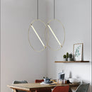 suspension circulaire post-moderne créative luxe design élégant