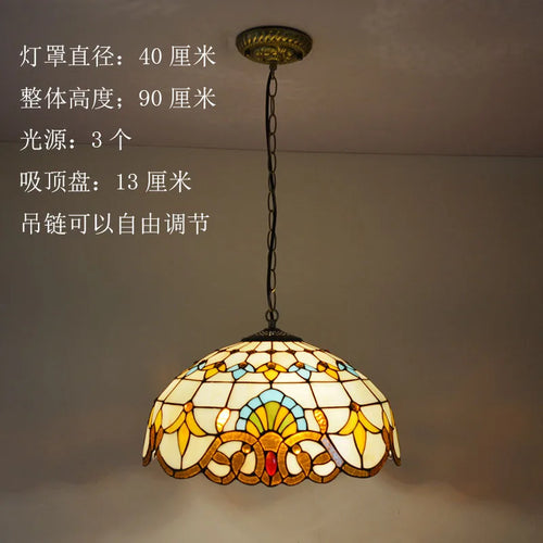 suspension baroque en verre teinté pour intérieur élégant - vue 15 sur 15