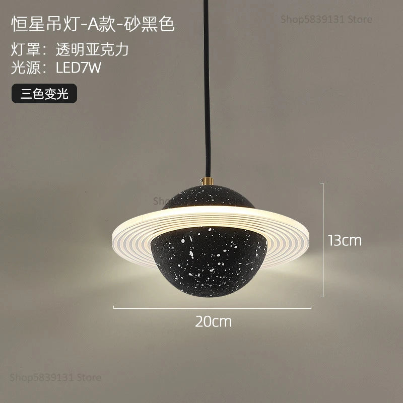 suspension modernes en ciment led pour restaurant barre lumineuse - vue 10 sur 23