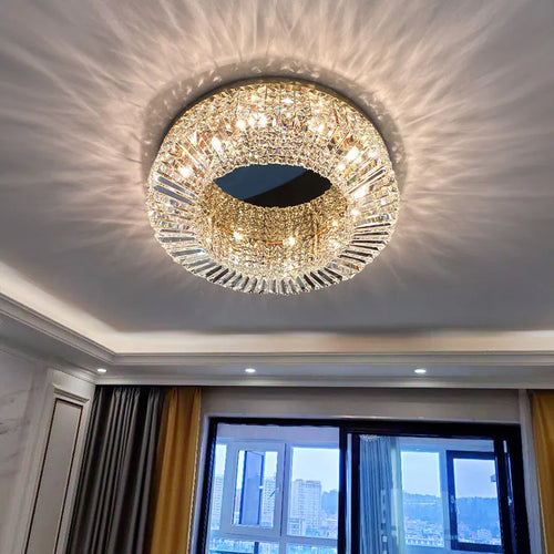 lustre led en cristal luxueux moderne et brillant - vue 4 sur 10