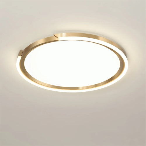 plafonnier led moderne en cuivre doré pour intérieur - vue 2 sur 8