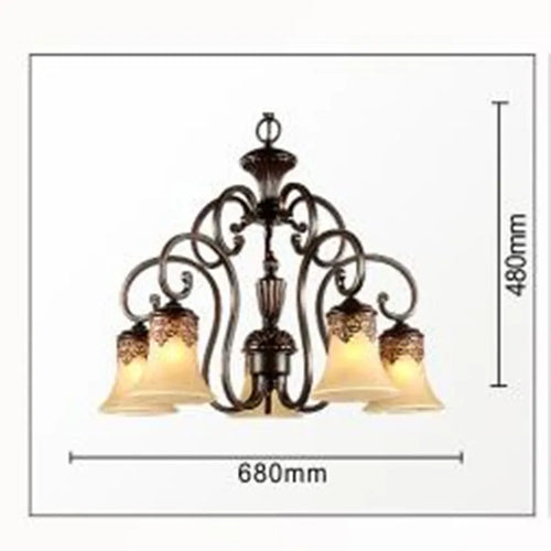 lustre luxueux 6 bras style européen pour décoration élégante - vue 15 sur 16