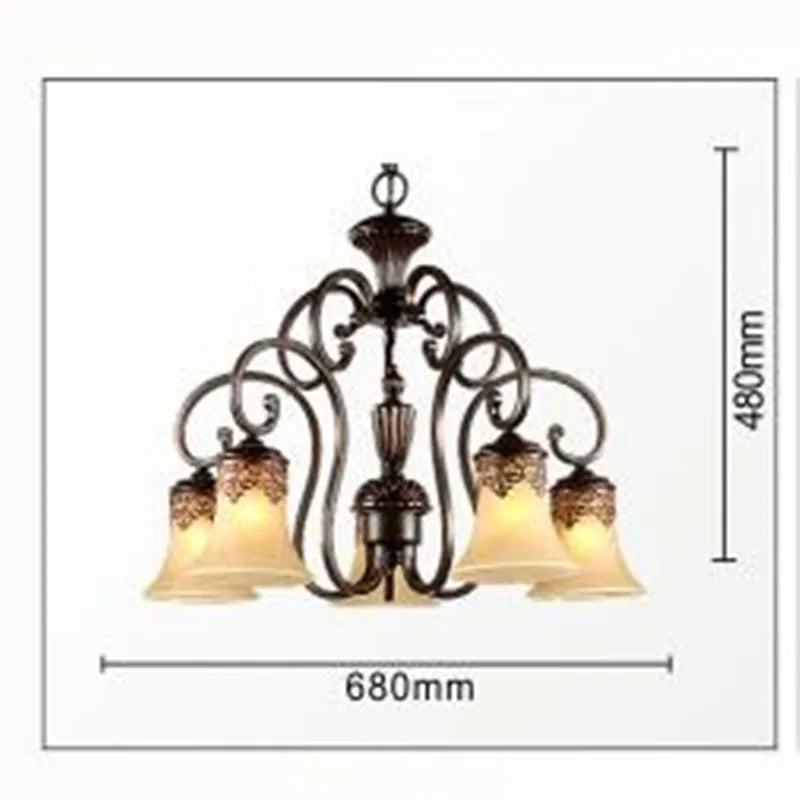 lustre luxueux 6 bras style européen pour décoration élégante - vue 14 sur 16