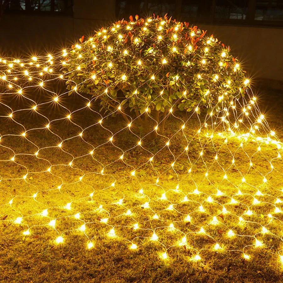 filet lumineux extérieur à 200 led connectable 8 modes décoratif - vue 4 sur 10