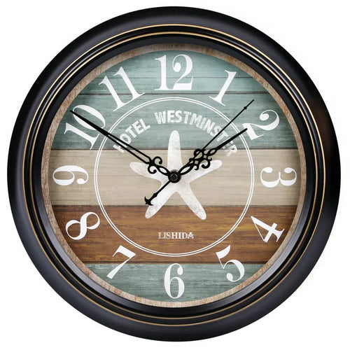 horloge murale silencieuse rétro style shabby chic décoration intérieure - vue 21 sur 24