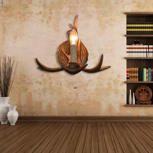 applique murale led en forme de bois de cerf en résine décorative - vue 4 sur 8