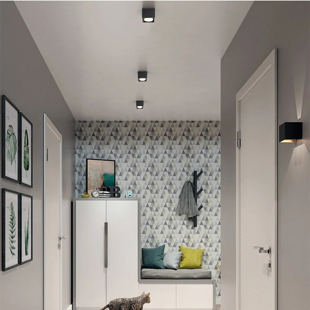 Spot LED montés en Surface lampe GX53 remplaçable rotative moderne LED éclairage intérieur - vue 9 sur 9