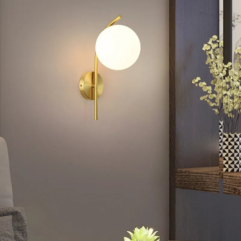 Applique murale LED en cuivre moderne pour éclairage intérieur - vue 1 sur 8