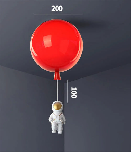 plafonnier led nordique avec astronaute et ballons pour enfants - vue 29 sur 28