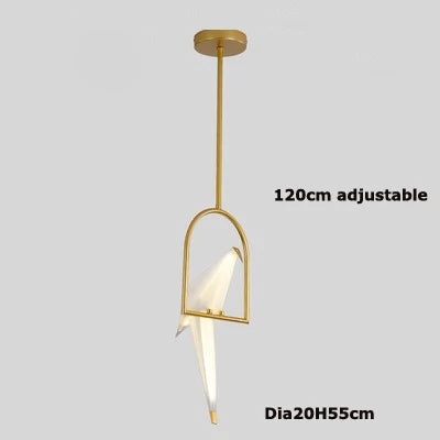 lampe postmoderne en fer acrylique pour amoureux des oiseaux - vue 13 sur 21