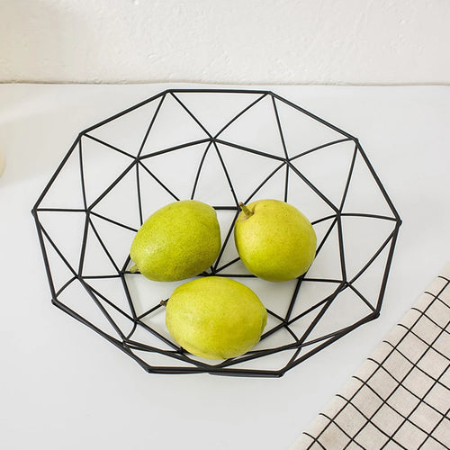 panier à fruits en fer tissé pour décoration de cuisine - vue 3 sur 8