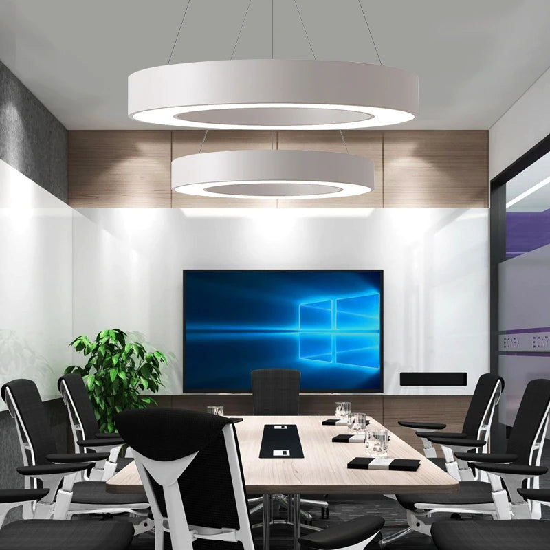 suspension lumière led en métal minimaliste suspendue - vue 5 sur 16