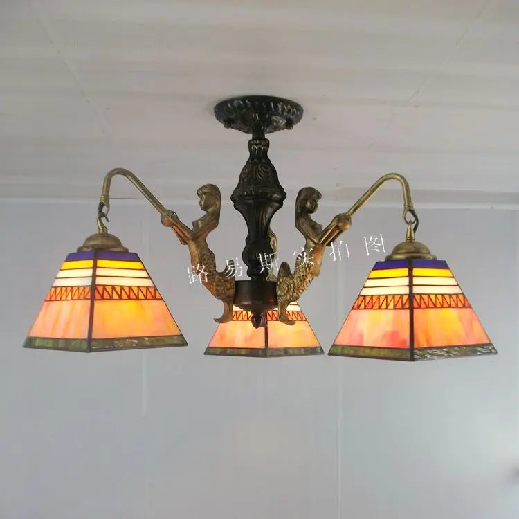 lustre méditerranéen tiffany sirène pour intérieur créatif - vue 5 sur 17