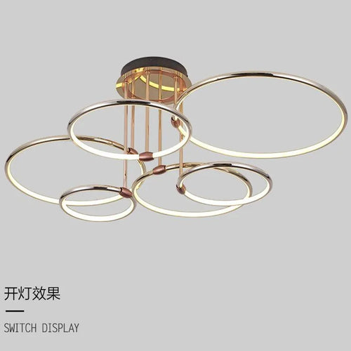 lustre circulaire moderne et luxueux pour éclairage intérieur - vue 2 sur 11