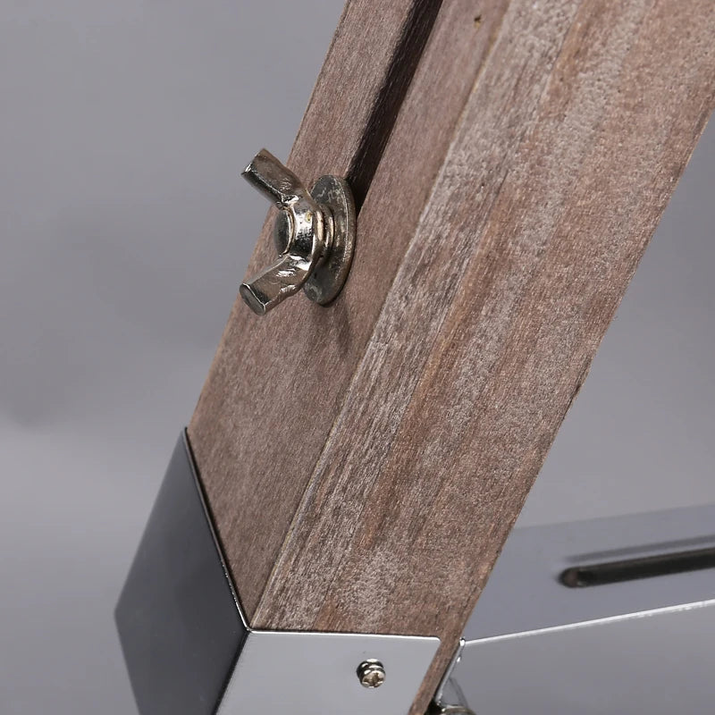 lampadaire rétro en bois massif au style industriel - vue 6 sur 10