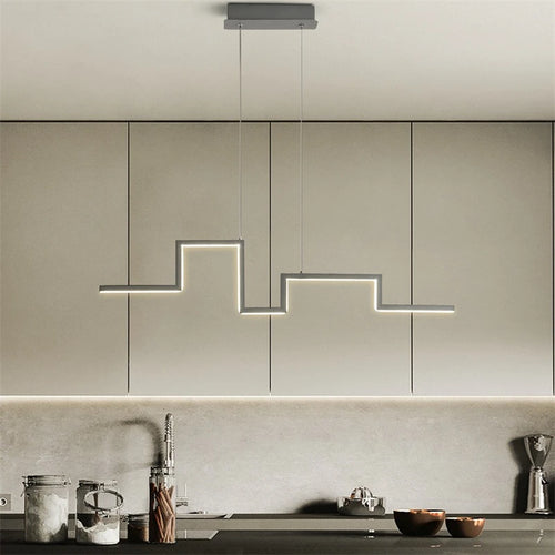 lustre géométrique post-moderne nordique led pour restaurant - vue 4 sur 8