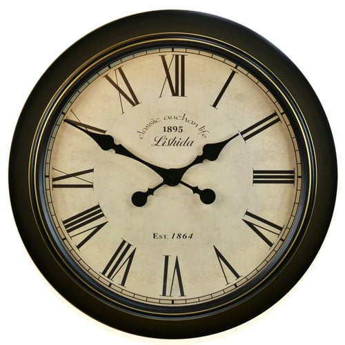 horloge murale silencieuse rétro style shabby chic décoration intérieure - vue 17 sur 24