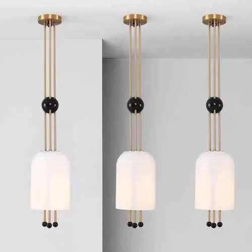 Suspension lanterne à tête unique en verre - vue 2 sur 9