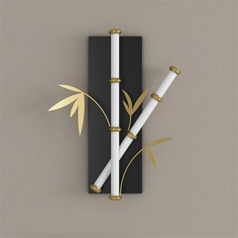 applique murale imitation bambou acrylique style chinois moderne - vue 6 sur 10