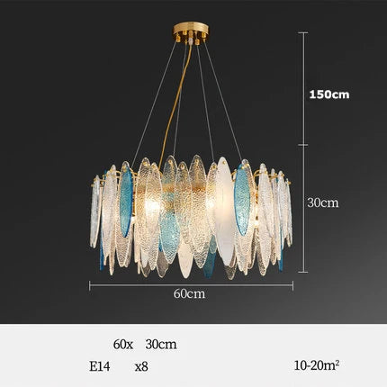 lustre led art déco en fer et verre design élégant pour éclairage moderne - vue 19 sur 25
