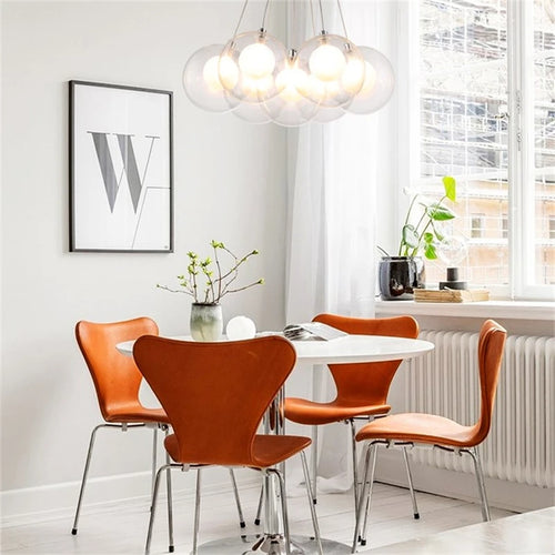 suspension lumières led modernes en verre pour bar restaurant - vue 6 sur 13