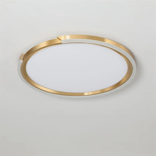 plafonnier led moderne en cuivre doré pour intérieur - vue 5 sur 8