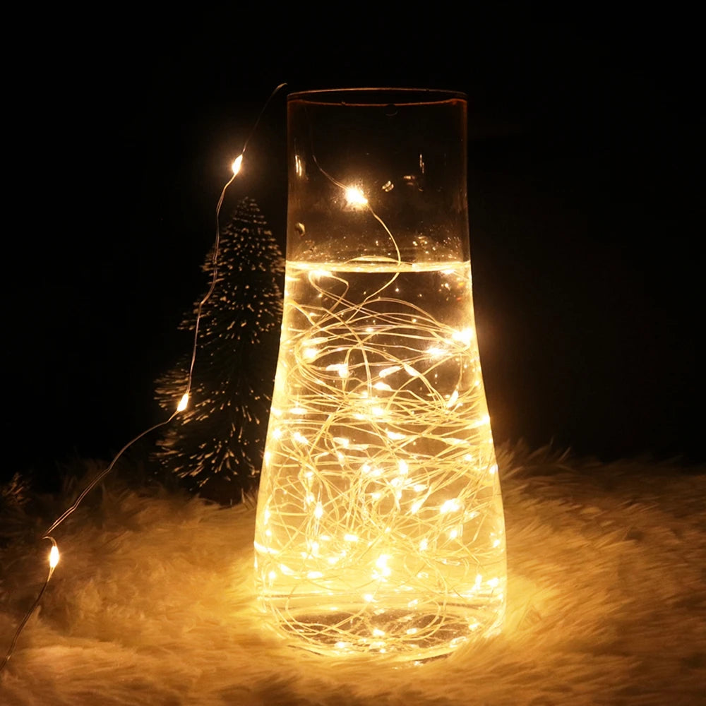 guirlande lumineuse led en fil de cuivre pour décoration intérieure - vue 3 sur 18