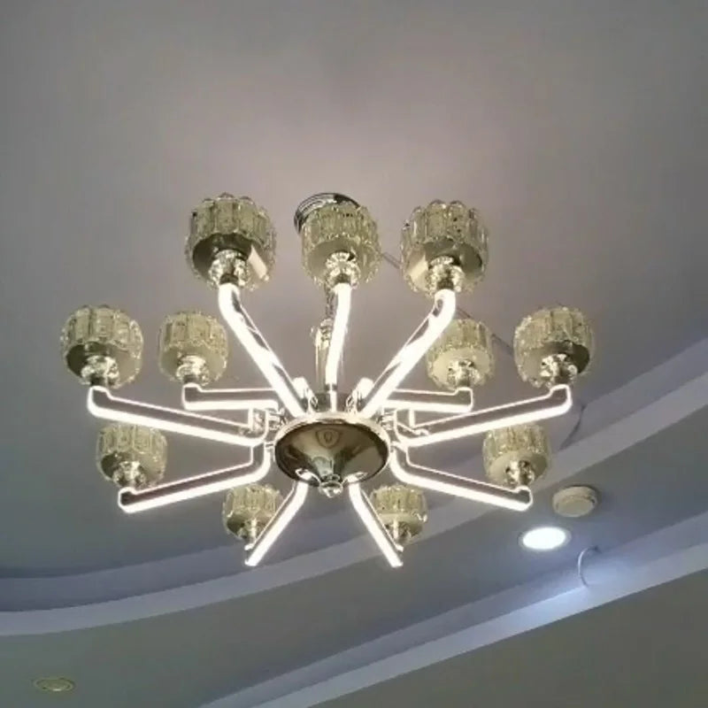 lustre en cristal moderne luxe pour décoration intérieure élégante - vue 6 sur 14