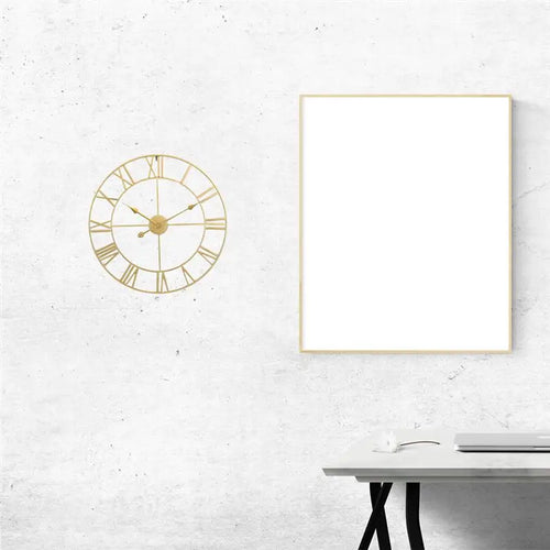 horloge murale silencieuse en fer décoration simple pour la maison - vue 4 sur 9