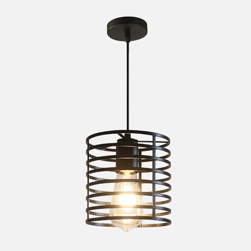Retro Iron Cage Pendant Ceiling light Multi-Layer Round Surround Body, E27 220V Output Support Vintage Hanging Lamp