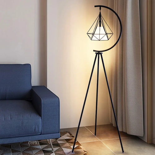 lampadaire led moderne en fer forgé design nordique élégant - vue 4 sur 8