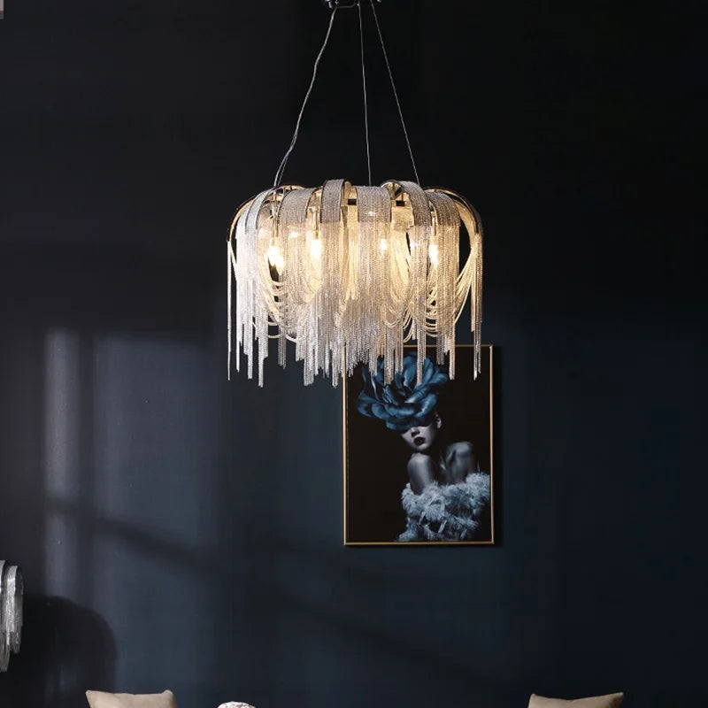 lustre moderne léger créatif pour espaces contemporains - vue 5 sur 12