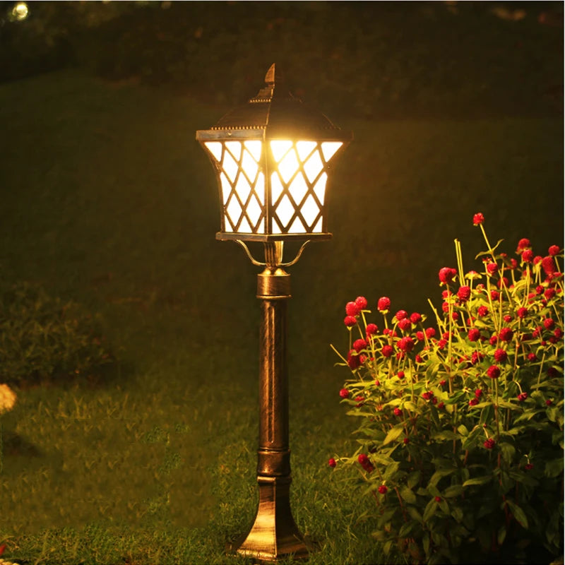 lampe colonne extérieure imperméable pour jardin et allée - vue 4 sur 10