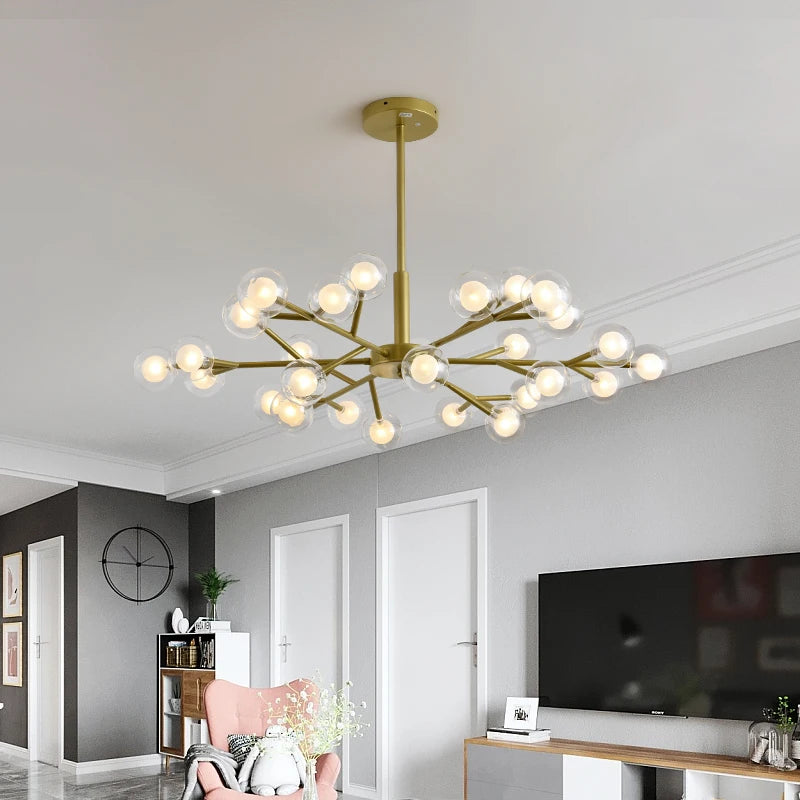 lustre moléculaire nordique design pour intérieur élégant - vue 4 sur 12