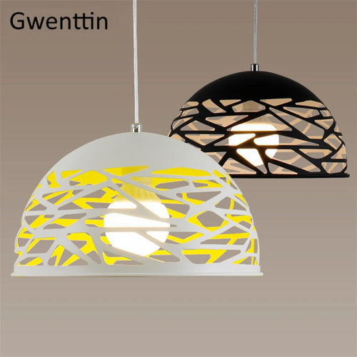 suspension moderne en coquille dœuf pour décoration intérieure - vue 2 sur 8
