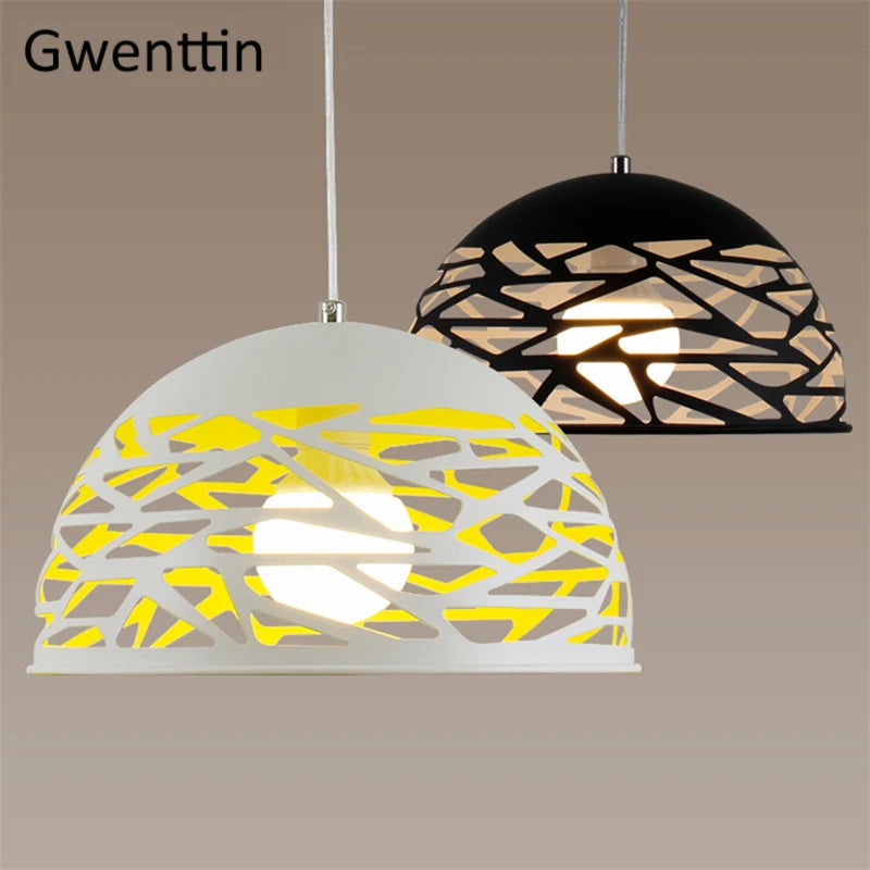 suspension moderne en coquille dœuf pour décoration intérieure - vue 1 sur 8