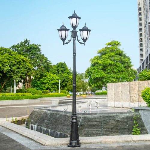 lampe d'extérieur rétro européenne pour jardin et parc - vue 10 sur 10