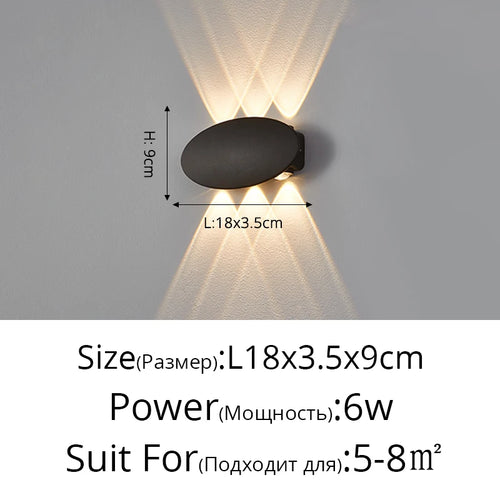 applique murale led moderne imperméable pour extérieur minimaliste - vue 15 sur 18