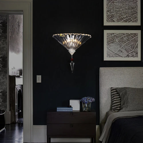 Applique murale moderne en cristal avec miroir - vue 2 sur 6