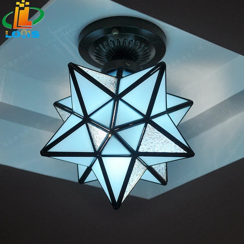 plafonnier pentagramme moderne éclairage étoile pour couloir ou entrée - vue 9 sur 8