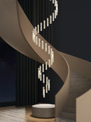 lampe longue moderne design spirale pour intérieur hôtel et hall