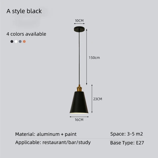 Loft suspension lumières minimaliste moderne rétro suspension lampe abat-jour décor cuisine salle à manger chambre Restaurant luminaires