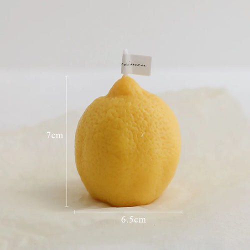 bougie parfumée citron artisanale pour décoration photo et fêtes - vue 12 sur 11