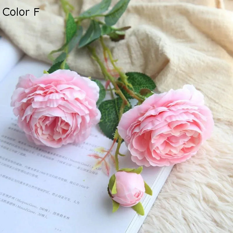têtes de rose en soie artificielle pour décoration mariage et fête - vue 7 sur 16