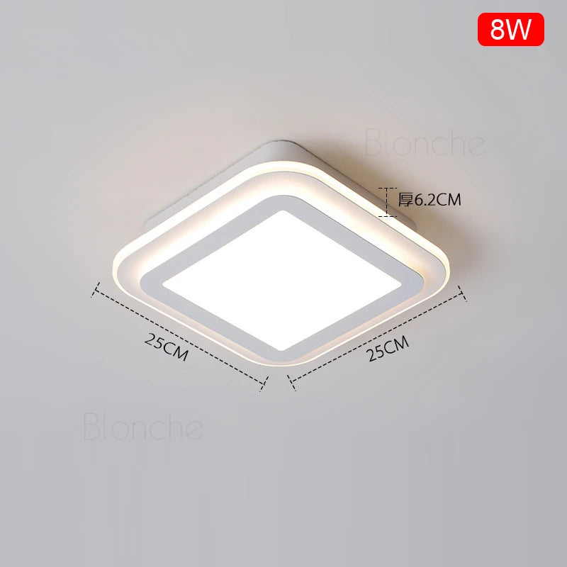 plafonnier nordique moderne à leds acrylique pour décoration intérieure - vue 9 sur 10