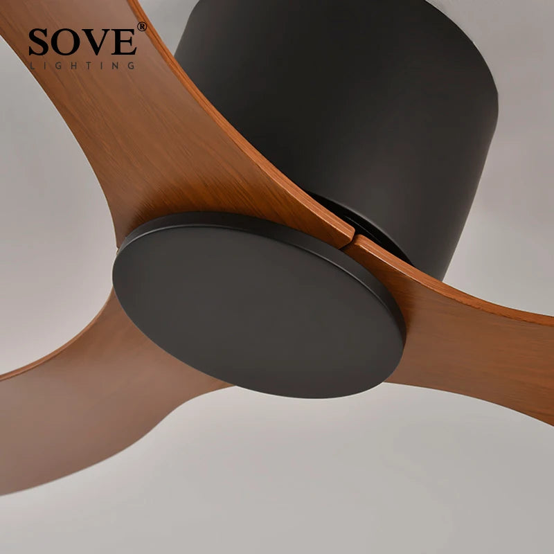 SOVE moderne noir blanc plancher bas moteur à courant continu 30W ventilateurs de plafond avec télécommande ventilateur de plafond Simple sans lumière ventilateur de maison 220V - vue 6 sur 14